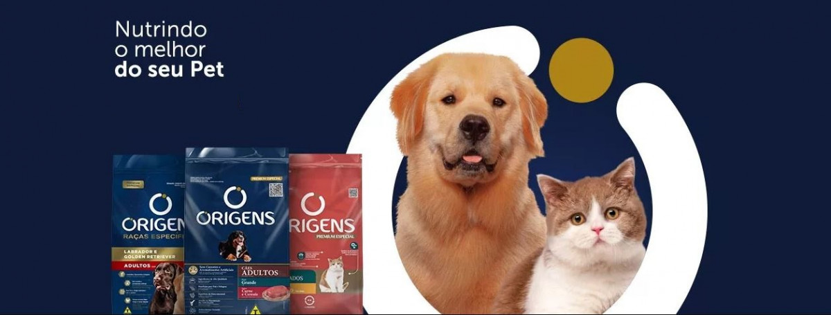Banner publicitario da ração Origens