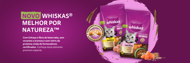 Banner publicitario da ração Whiskas