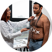 homem fazendo exame cardiovascular
